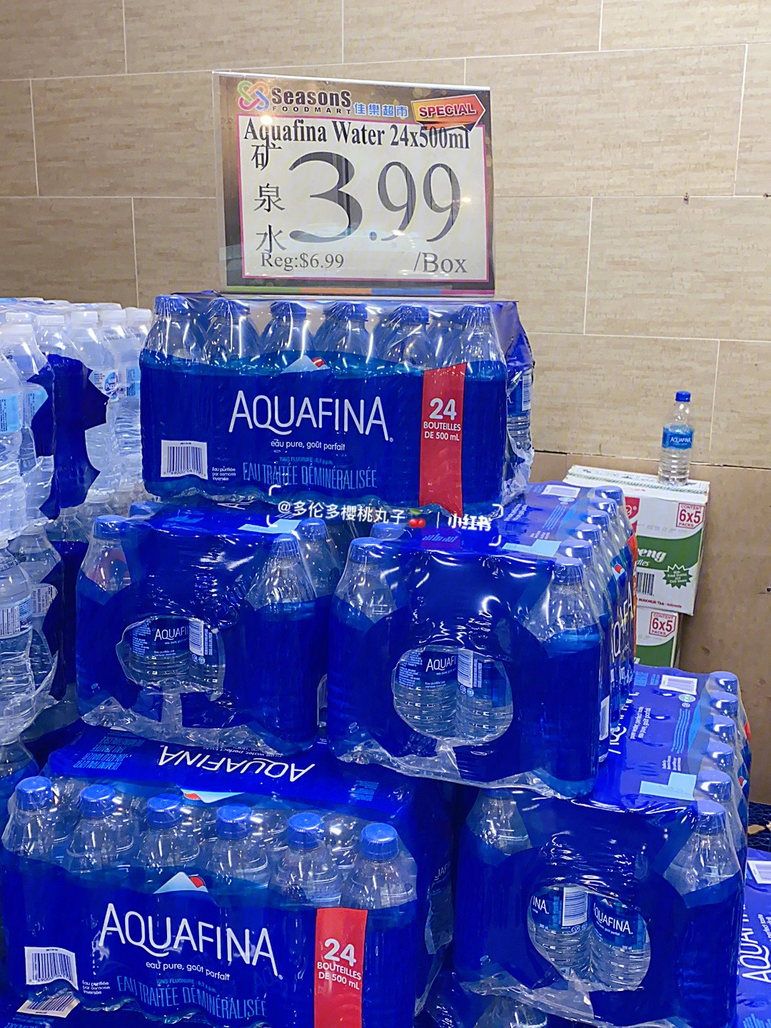 怒囤30箱史上最低价399aquafina矿泉水