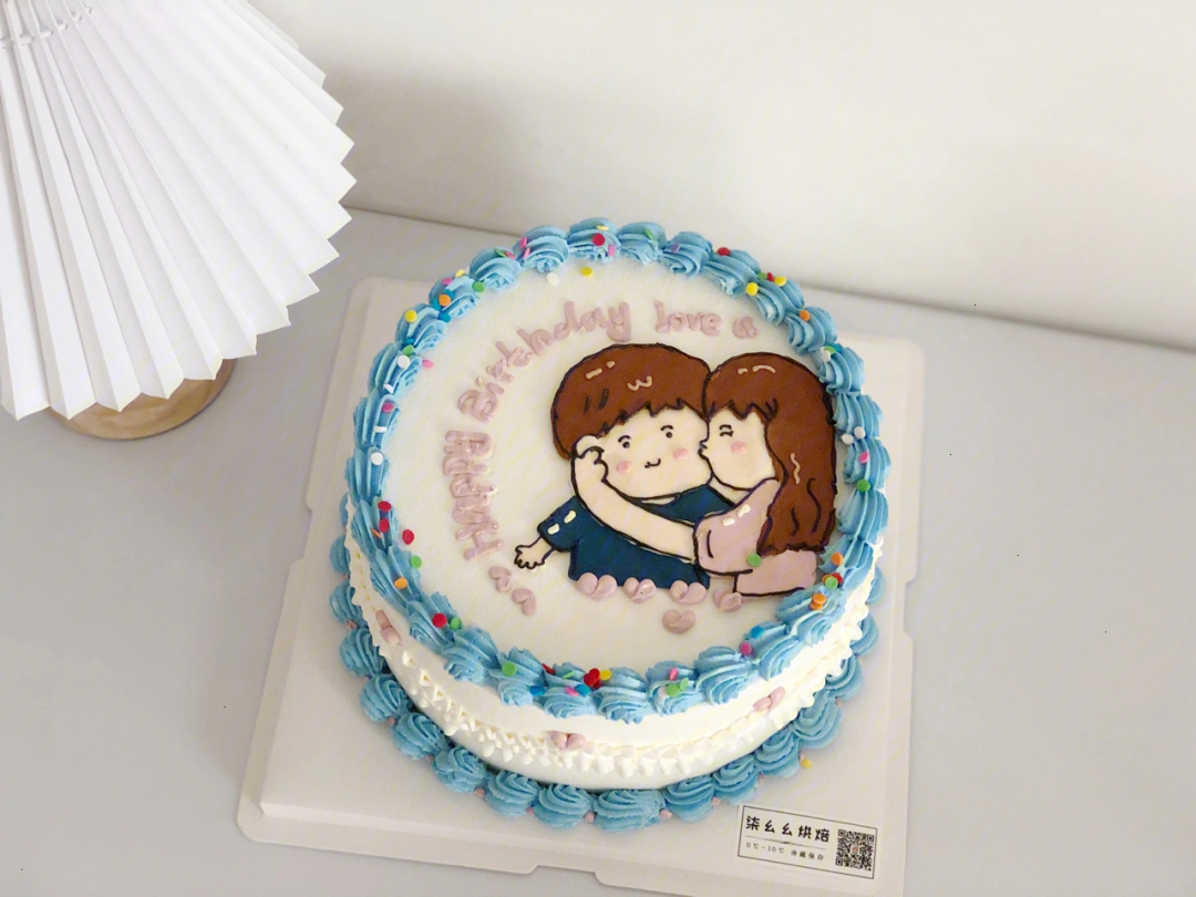 可爱情侣蛋糕