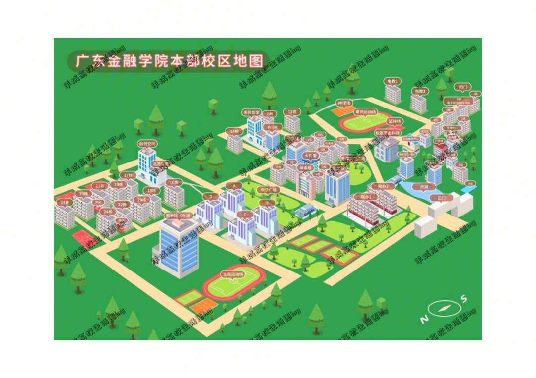 广东金融学院三个校区地图