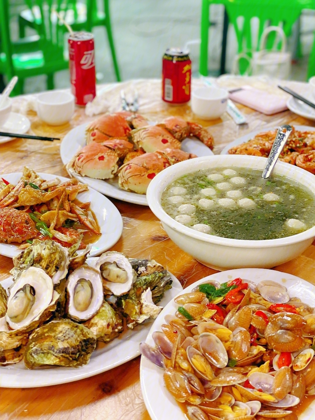 青澳湾附近吃了一家现捞现煮,灰常新鲜的海鲜大排档9502种类繁多
