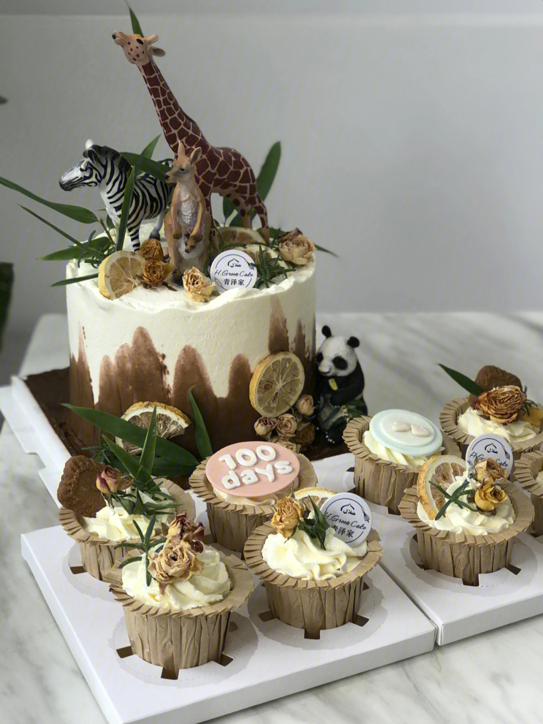 熊猫到家生日蛋糕图片