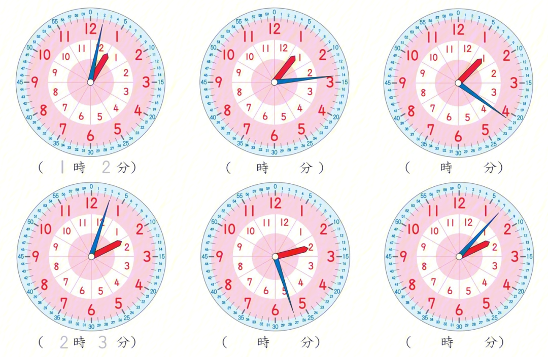 小学生认识钟表图图片