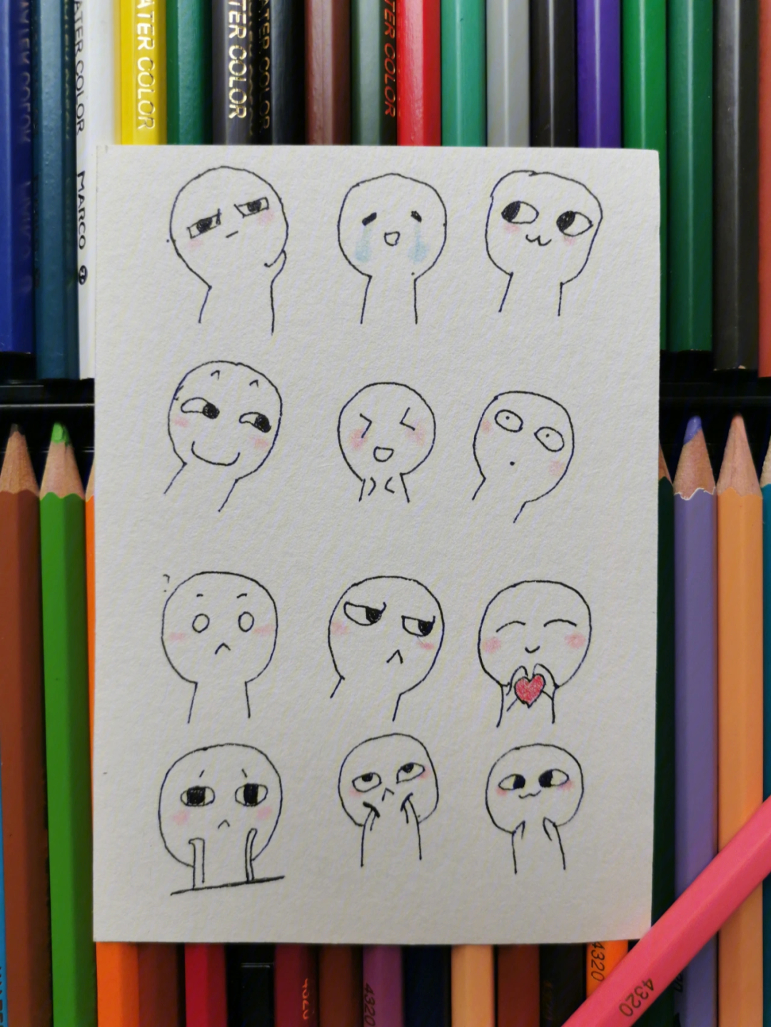 怎样画表情包可爱图片