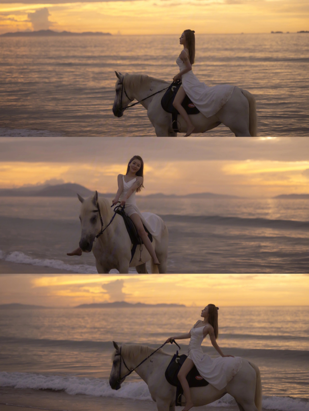 肯豆海边骑马照片图片