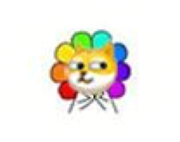 彩虹狗头表情包图片