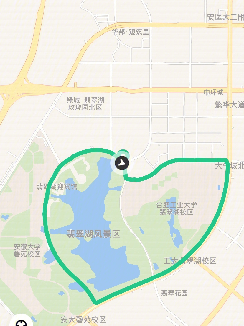 合肥翡翠湖爱心跑路线图片