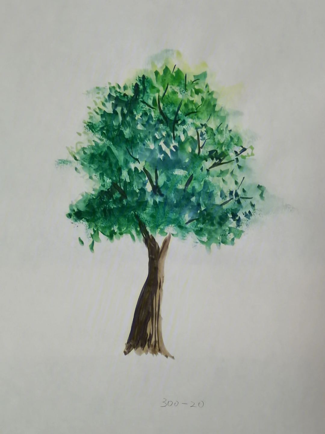 水彩画树的画法简单图片