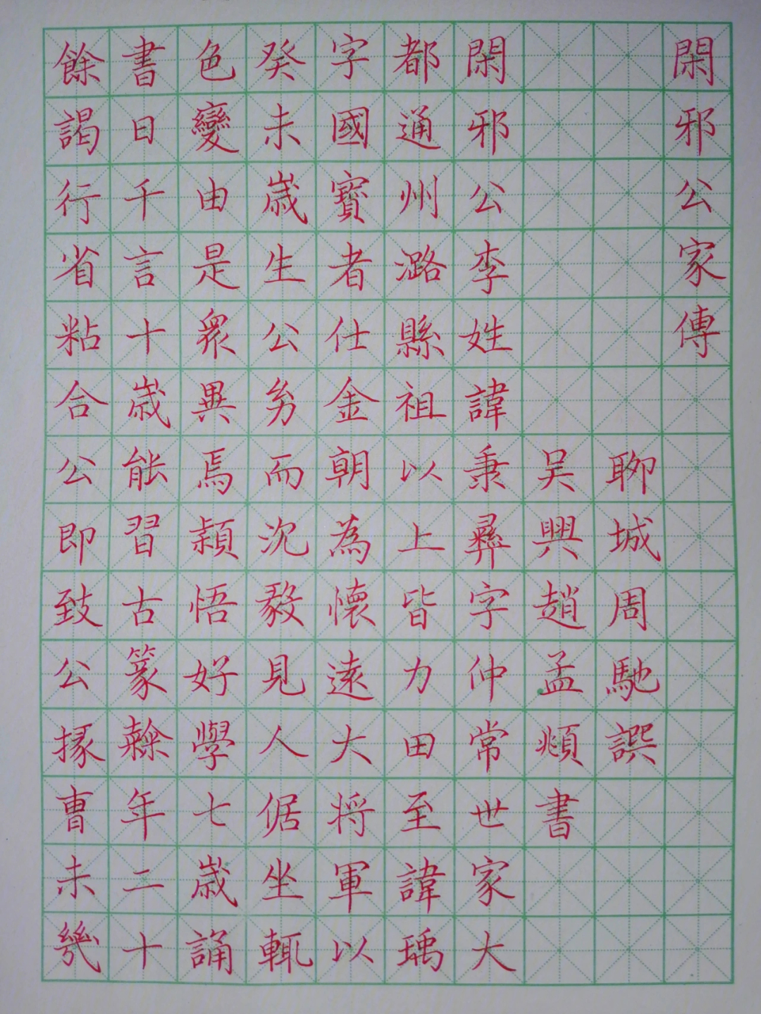 潼字楷书图片