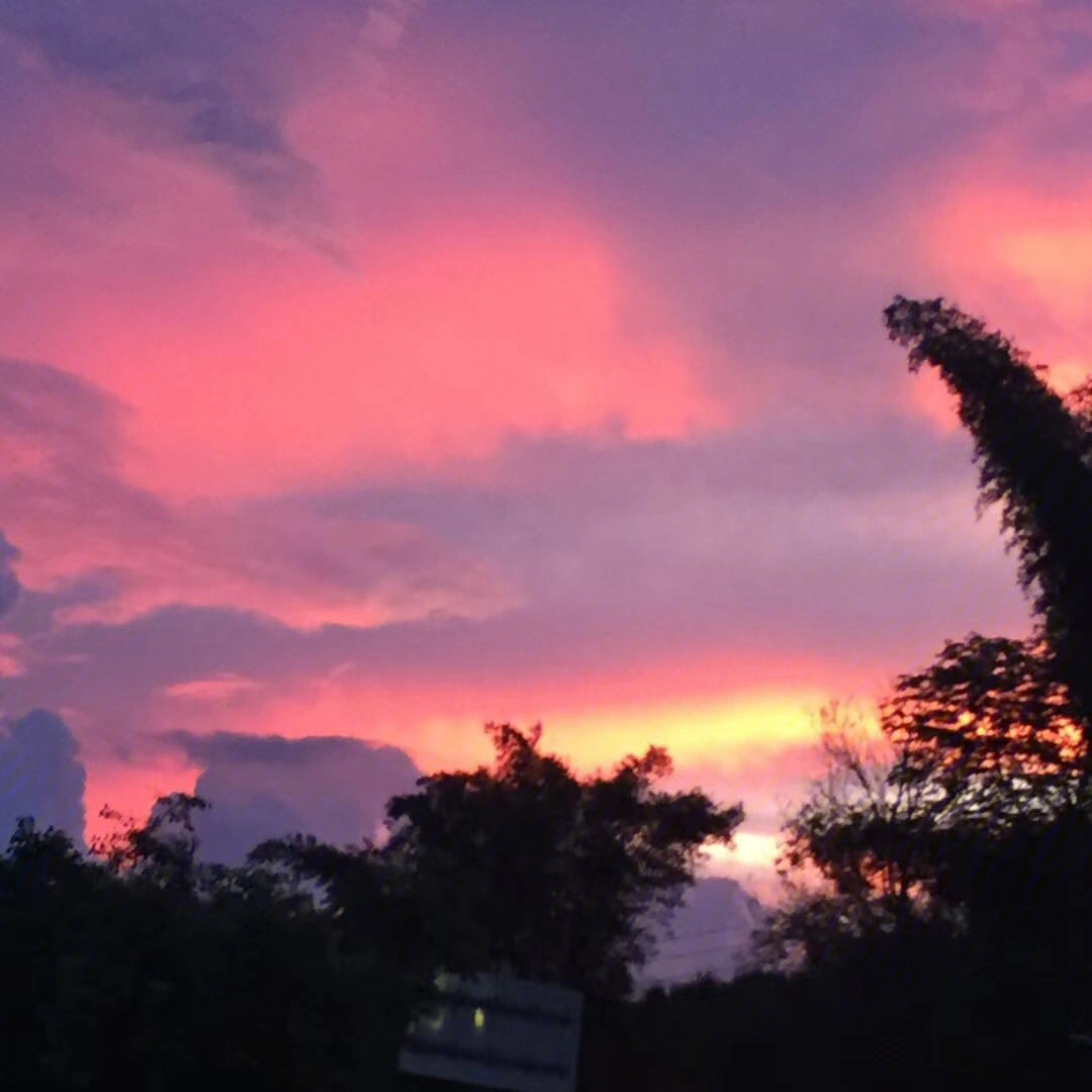 夕阳分享日暮温柔晚霞绯红