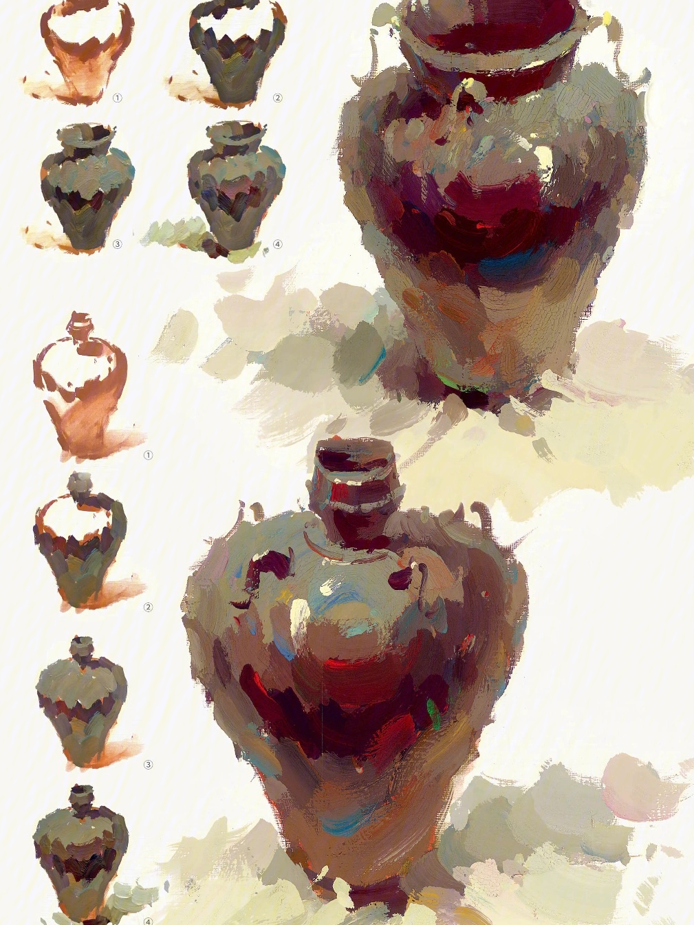 色彩罐子的画法步骤图图片
