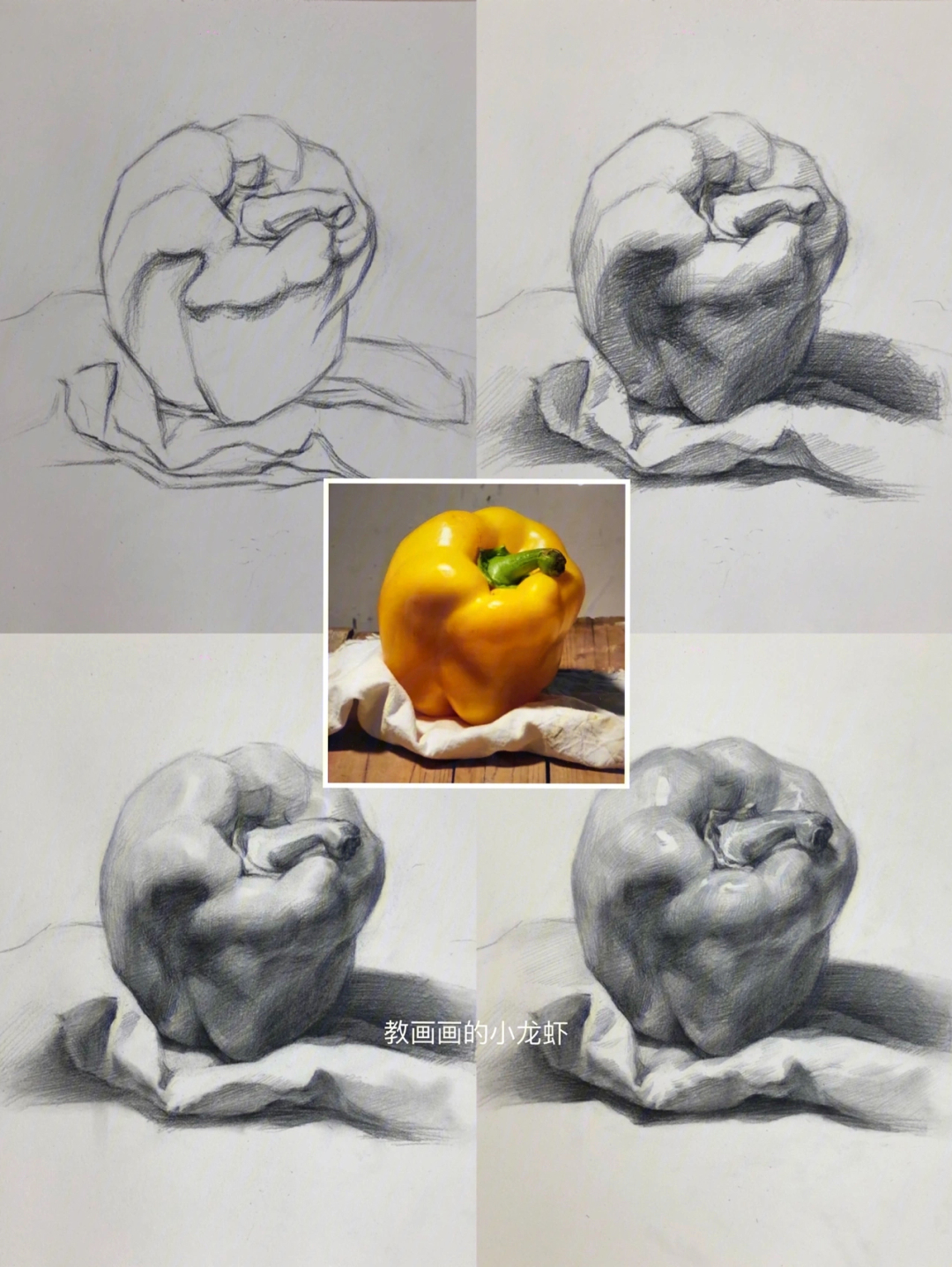 静物素描青椒零基础附步骤和照片