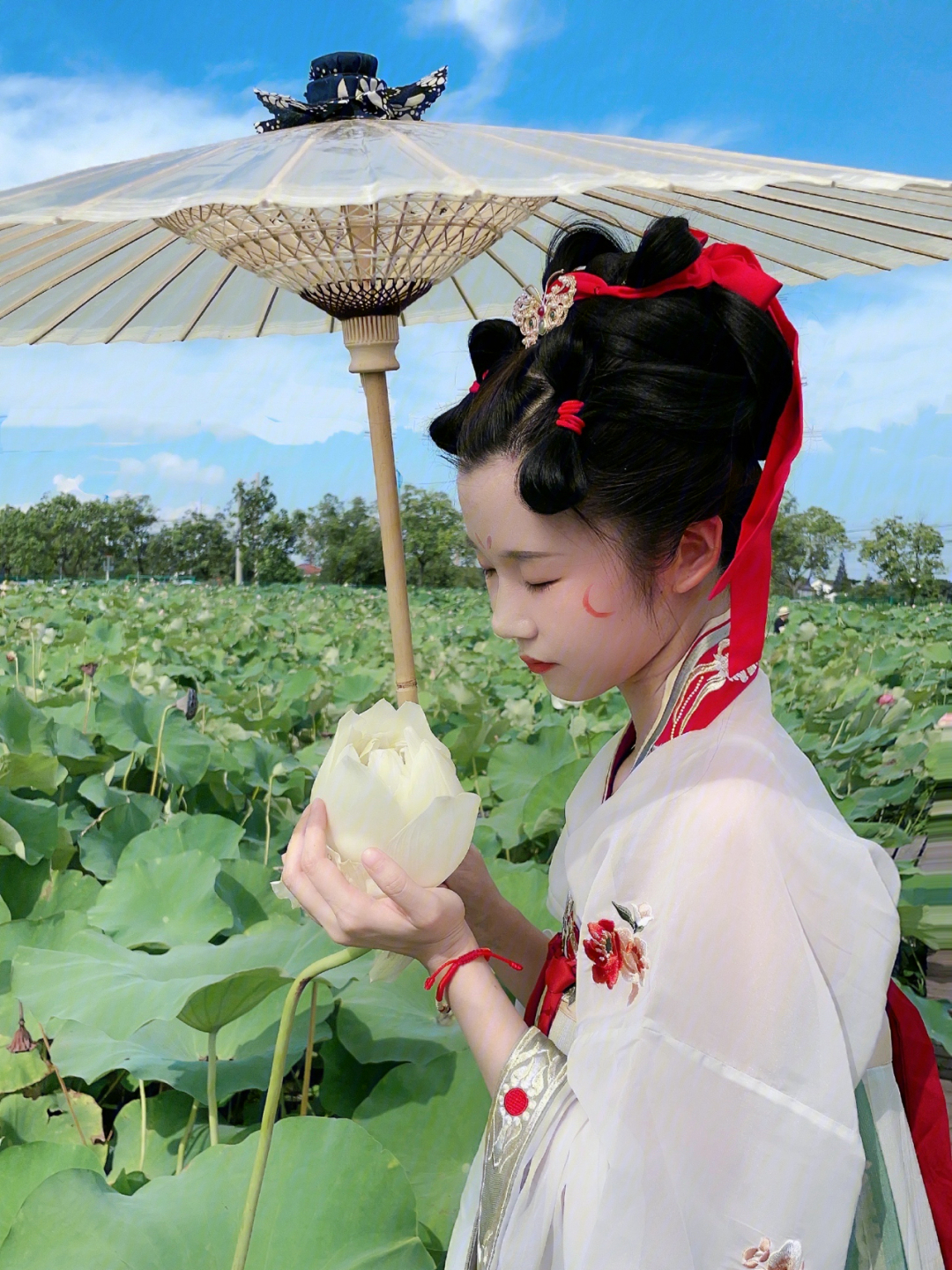 配上十三余家91美人太好看了然后驱车一个小时来到上海新浜荷花池