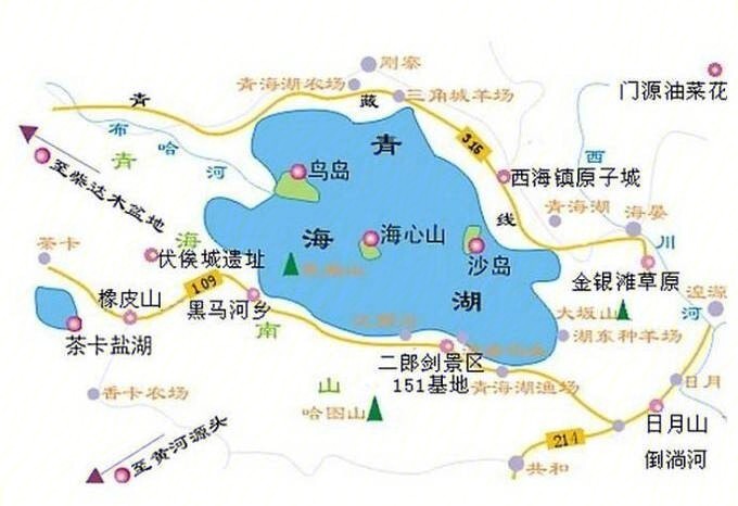 茶卡盐湖景区地图图片