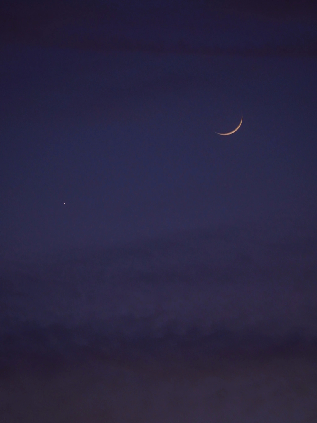 夜空中最亮的星金星合月