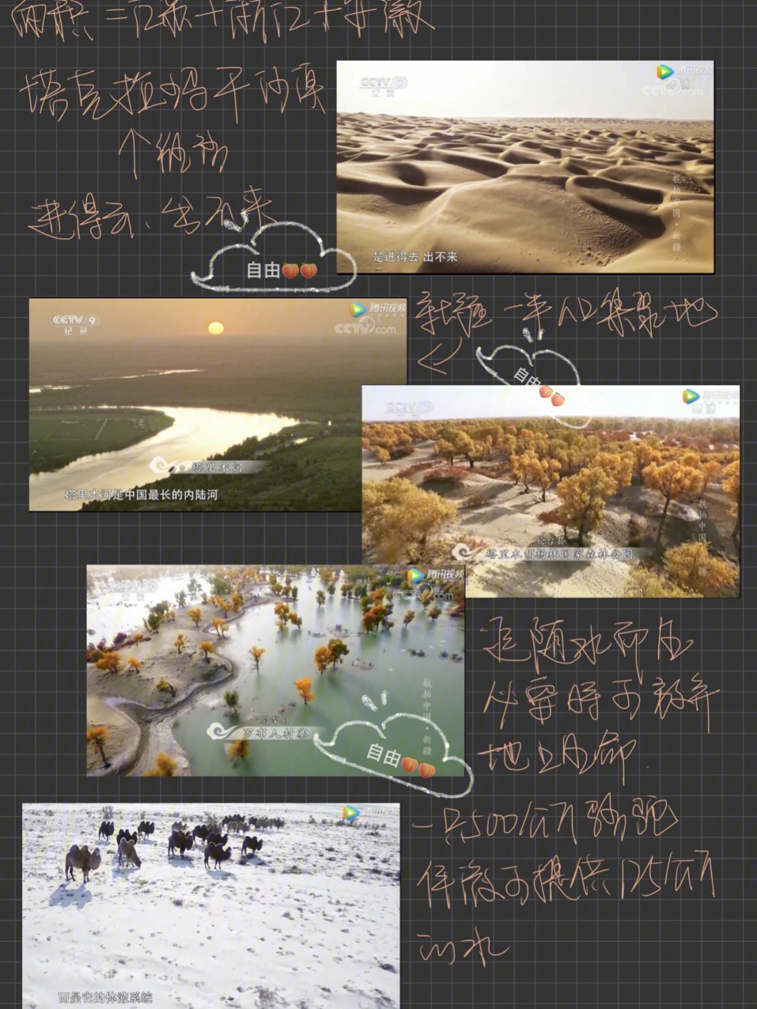 航拍中国新疆的笔记图片