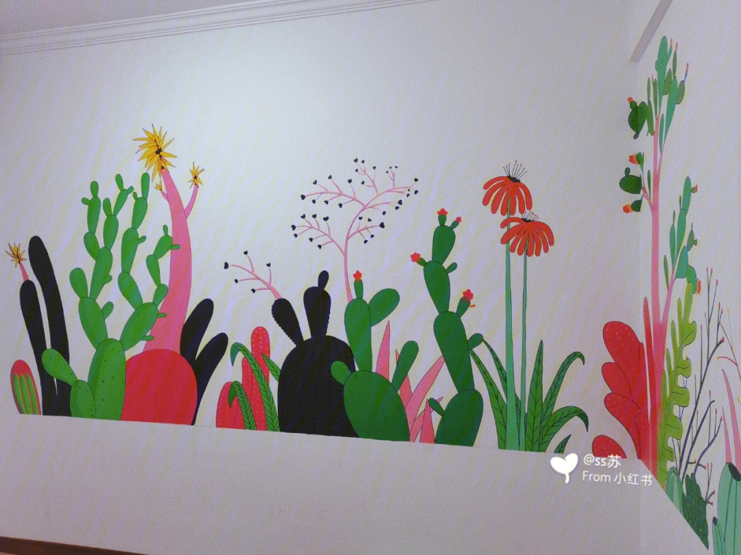 植物墙绘图案