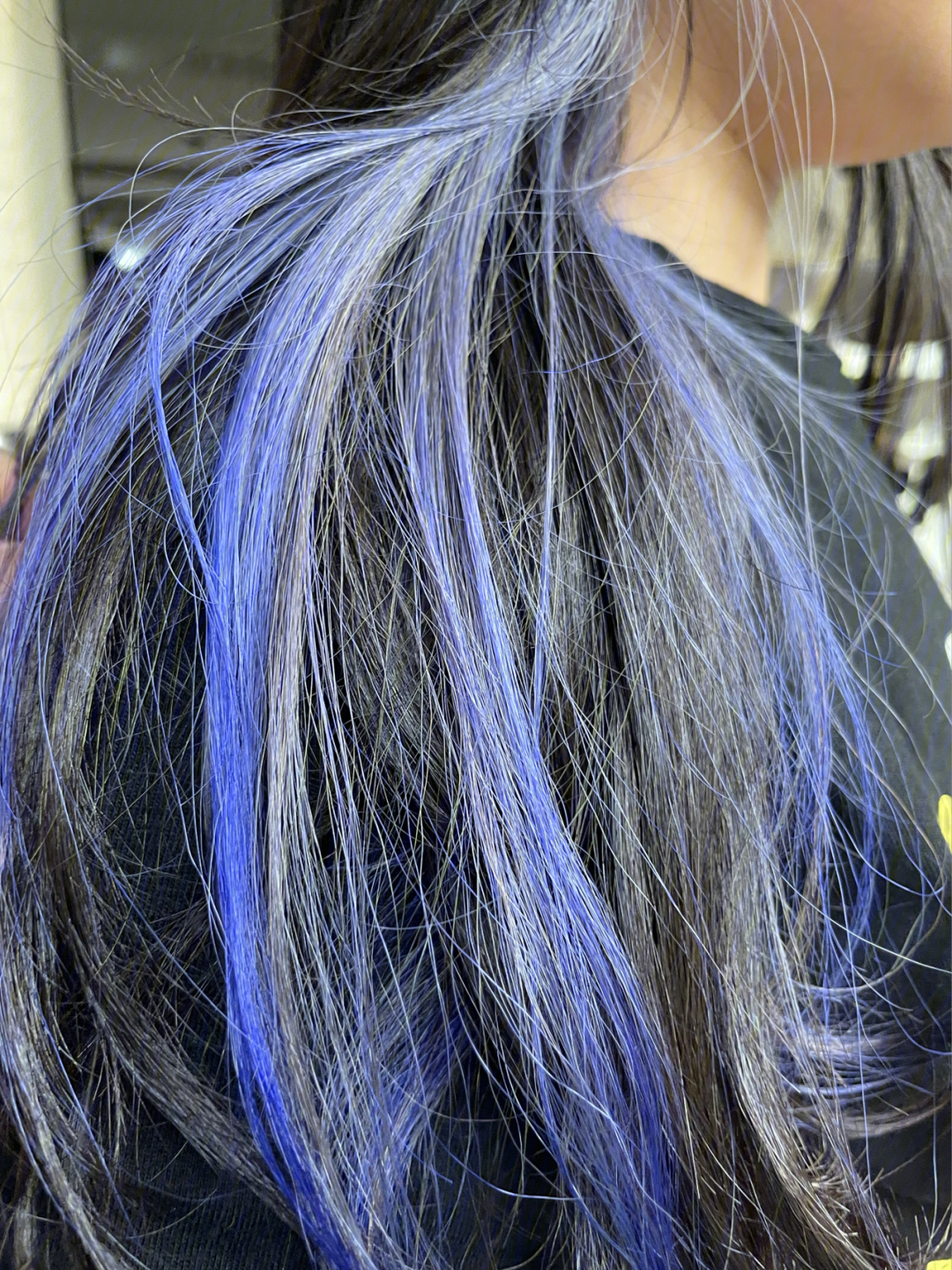 湖蓝色头发褪色过程图片