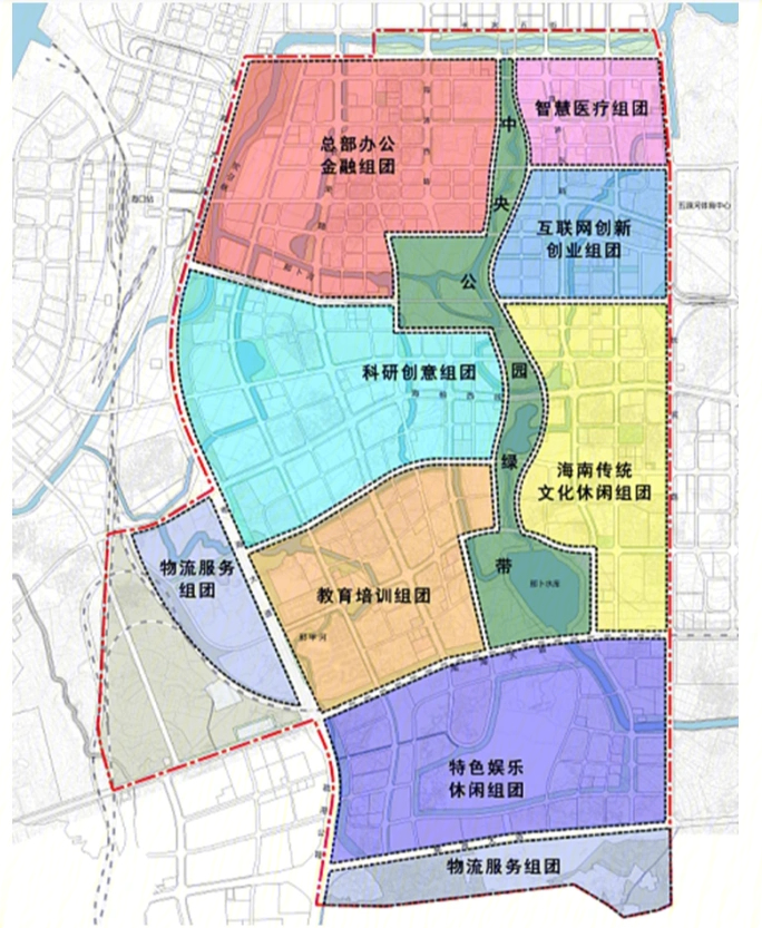 《海口市西海岸新区南片区控制性详细规划修编和城市设计》的规划范围