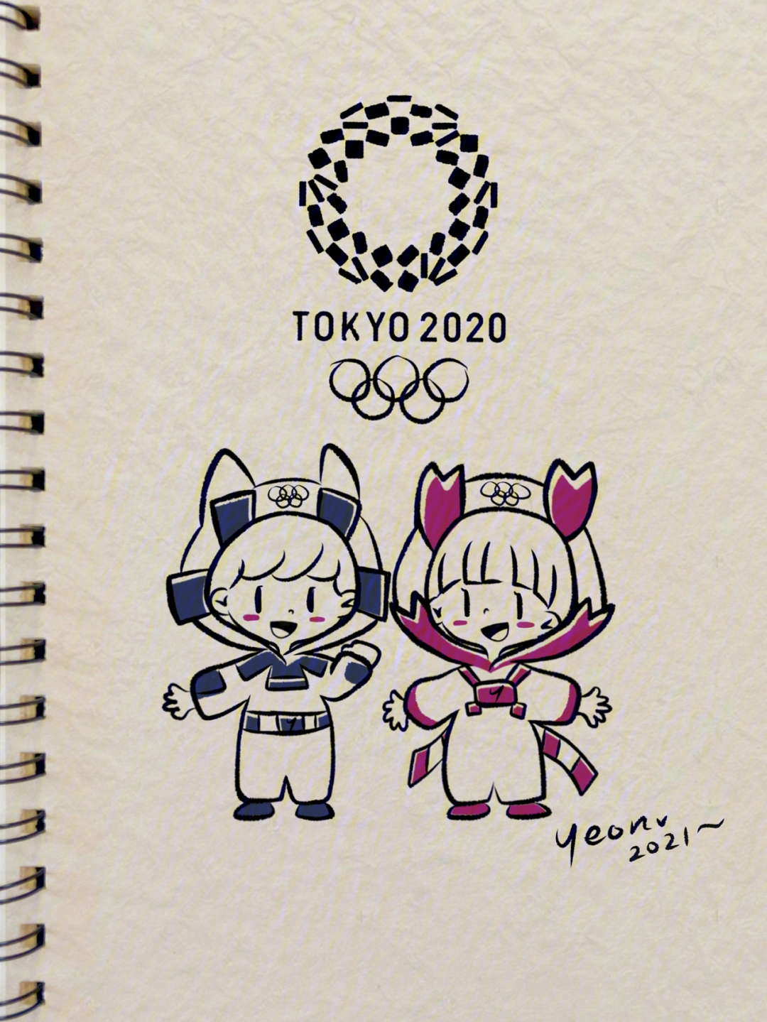 奥运会简笔画2021图片