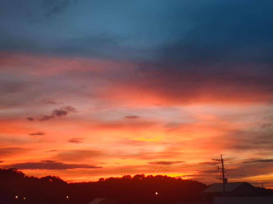 日本北九州市的夕阳