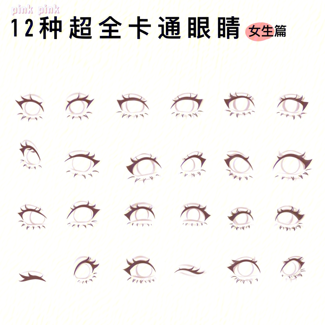 各种眼睛类型图解图片