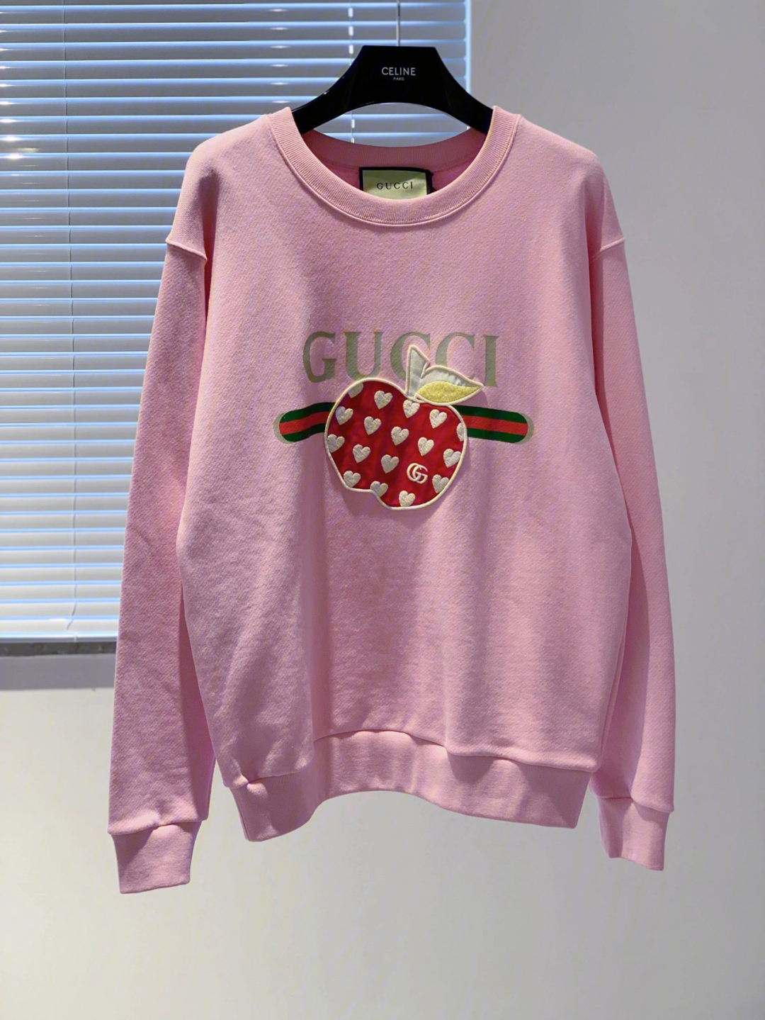 gucci七夕限定卫衣粉色