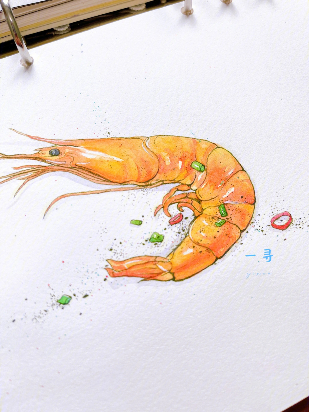 果酱画虾的画法简单的图片