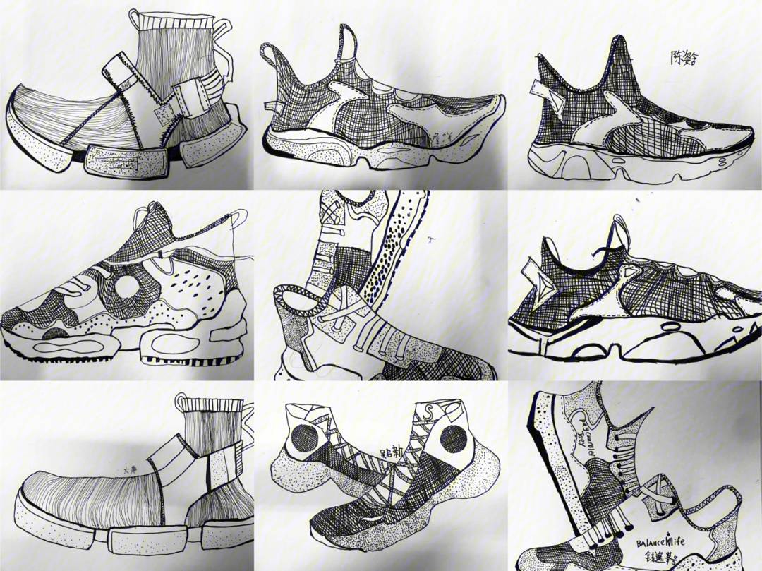细致的描绘鞋子图片