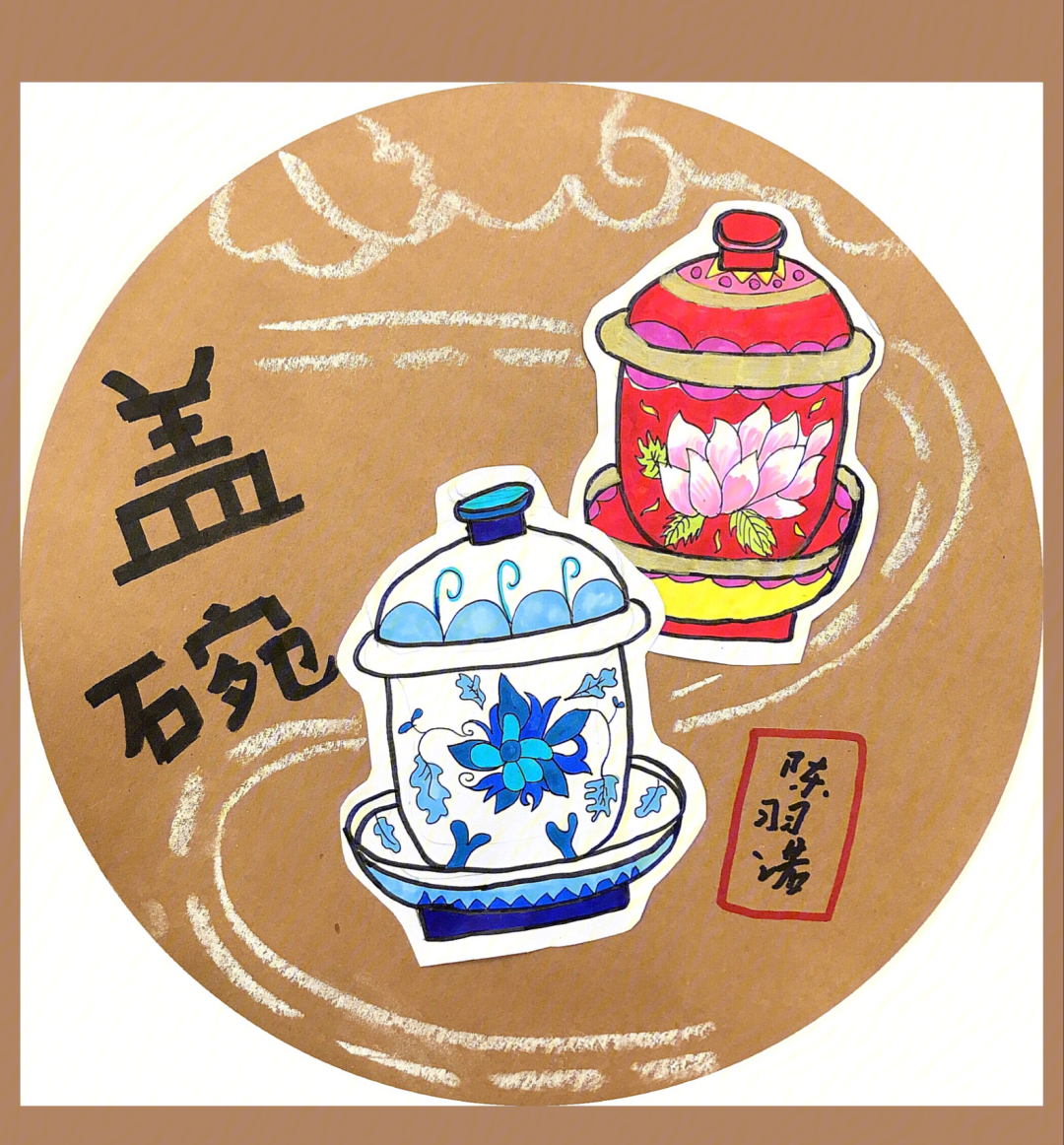 了解了传统茶具的主泾阳八大碗图片幼儿绘画盖碗茶画画盖碗茶的画回族