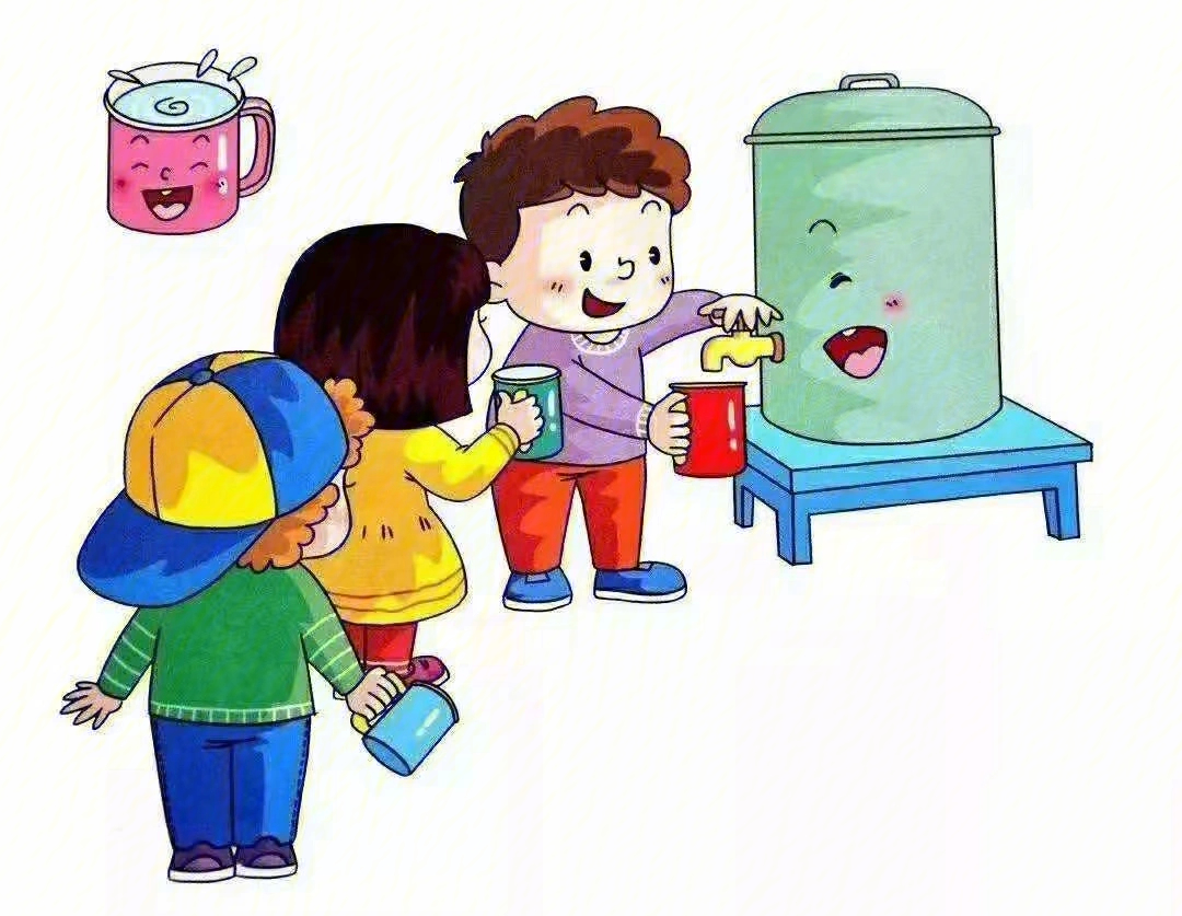 幼儿园喝水的美篇图片