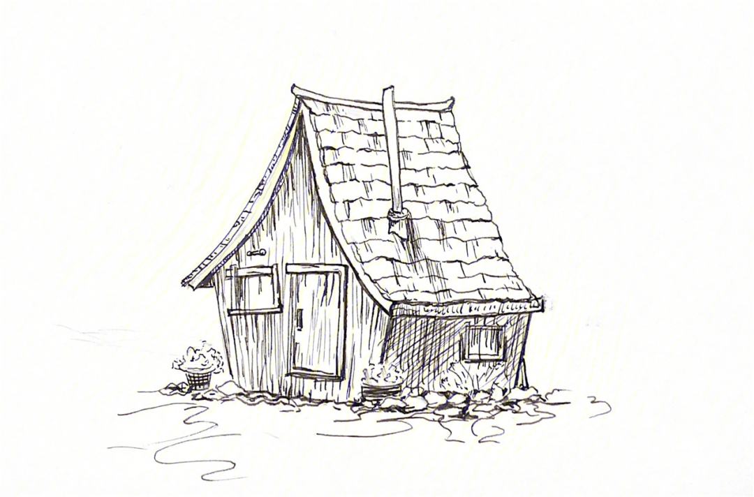 中性笔画 房子图片
