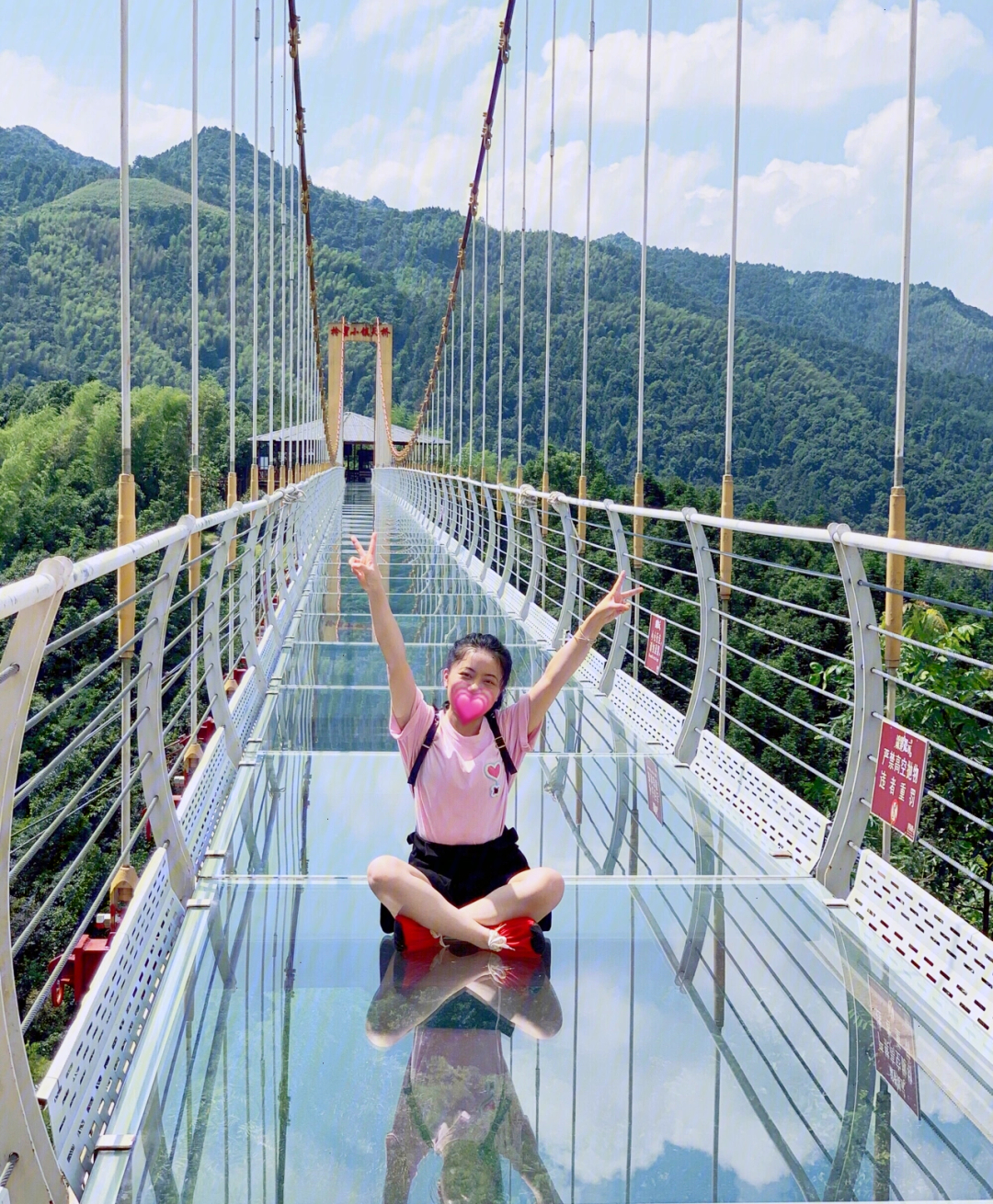 崇阳柃蜜小镇玻璃桥图片