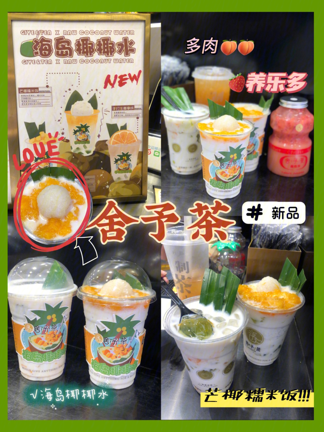 长春舍予茶新品海岛椰椰水05芒椰糯米饭