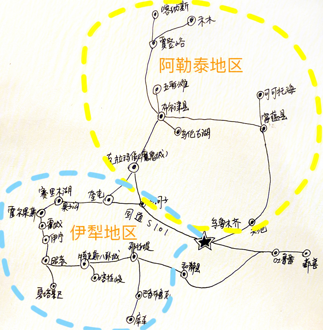 新疆五彩滩地图图片