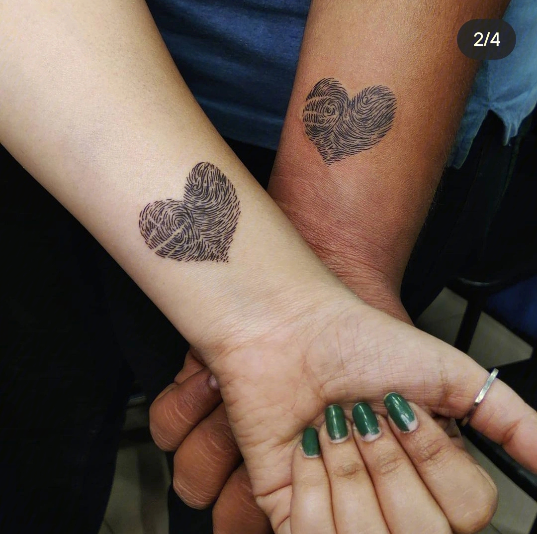 情侣指纹纹身图片