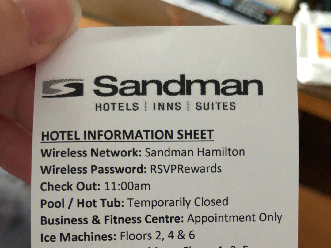 sandmanhotelinhamilton隔离感受