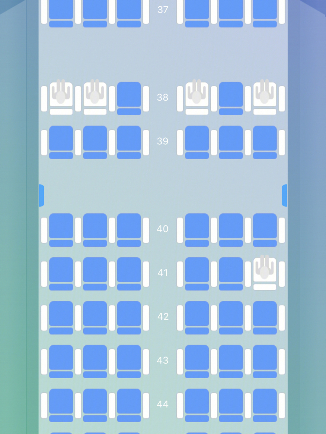 川航319飞机座位分布图图片