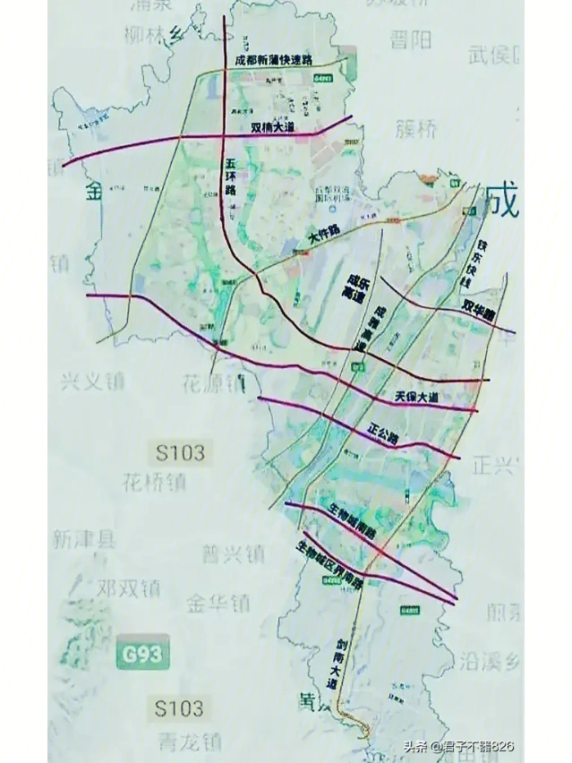 双流芯谷道路规划图图片