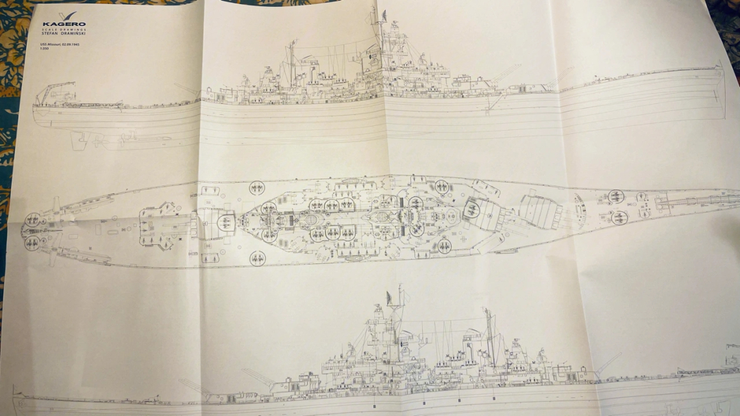 密苏里号战列舰线图及3d图