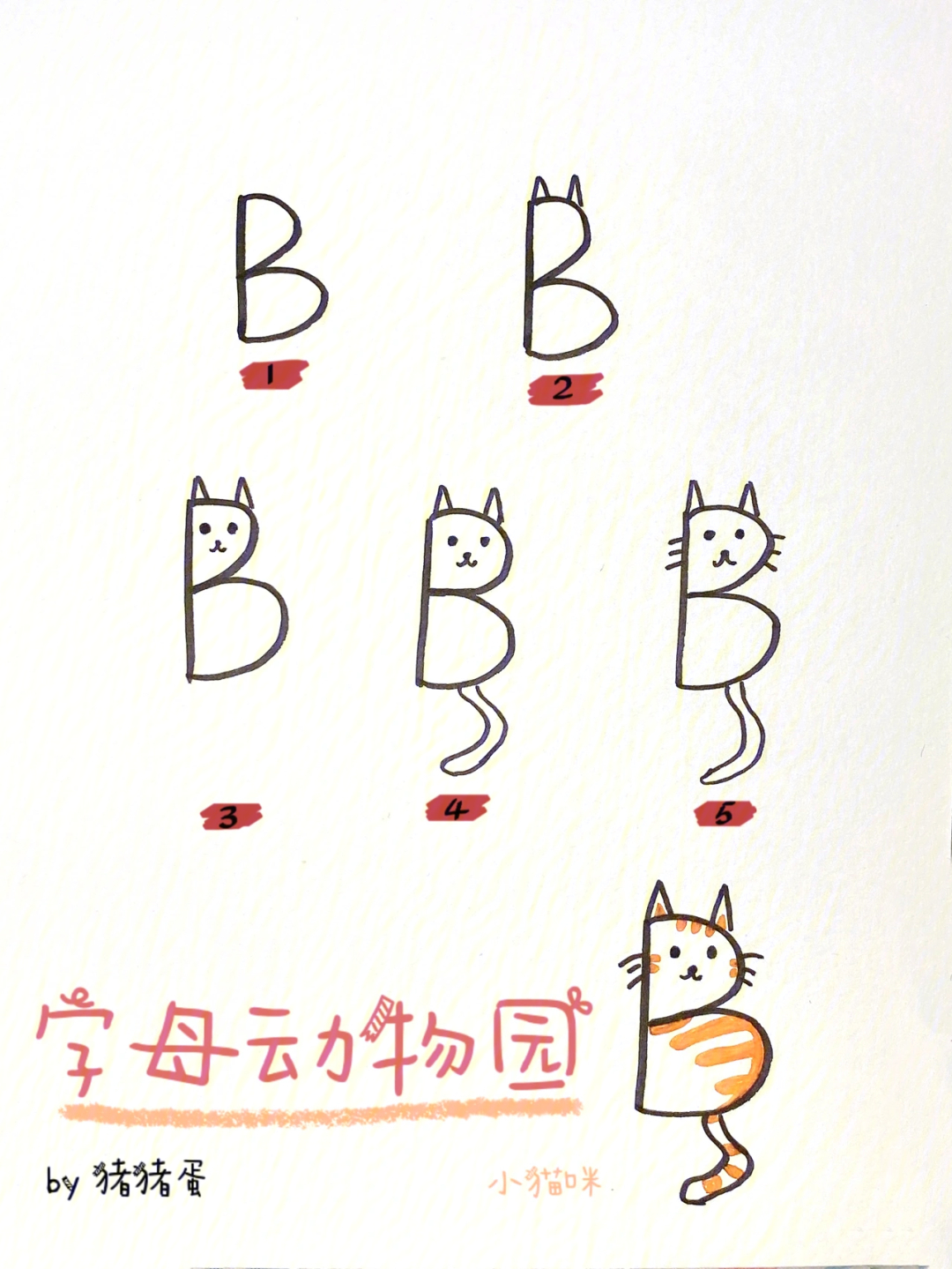 字母创意画动物园图片