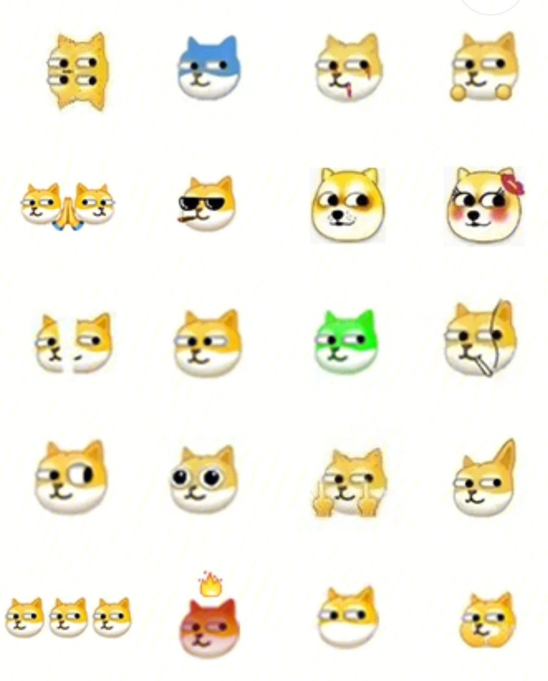 变异的旺柴emoji表情图片