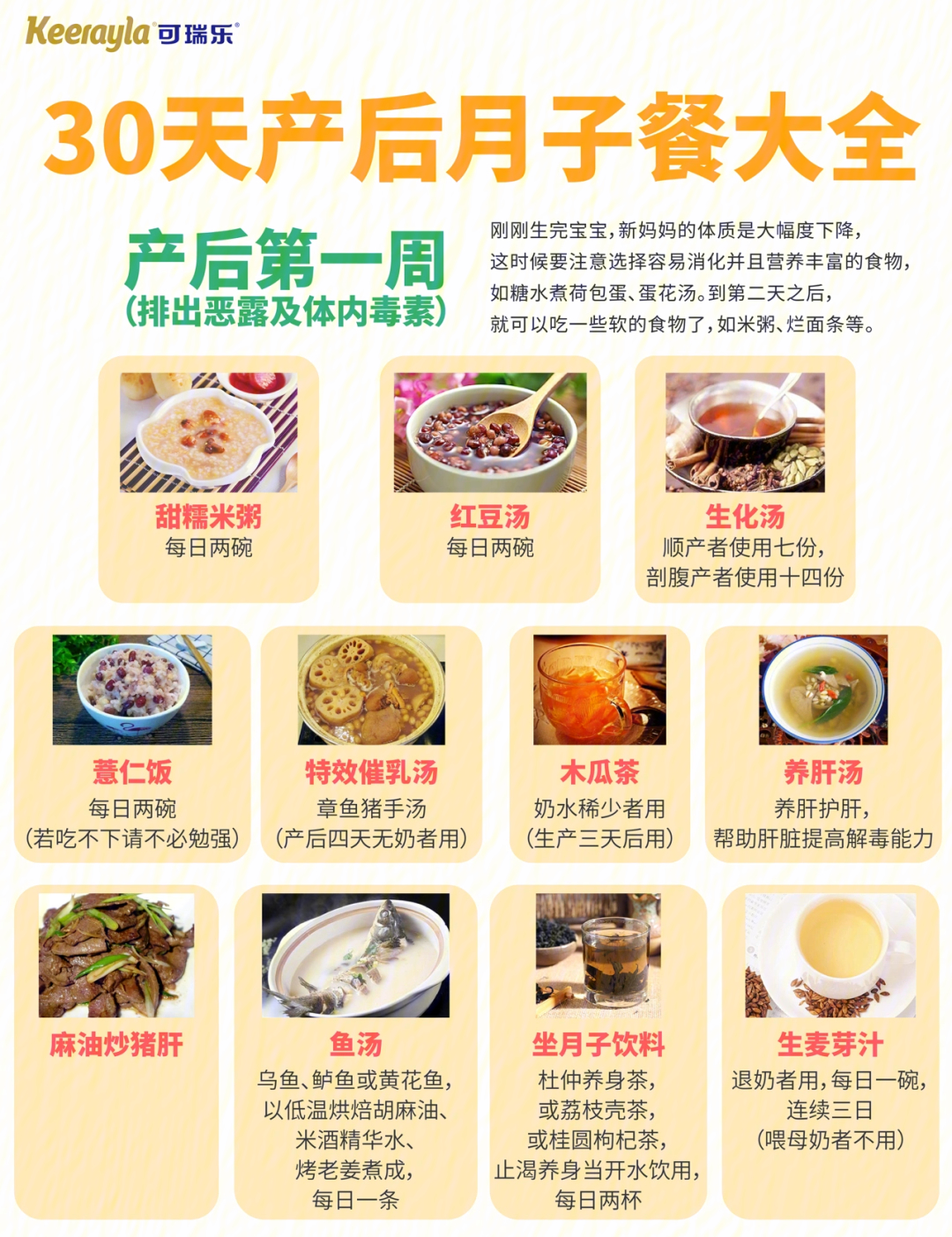 月子餐30天食谱及做法图片