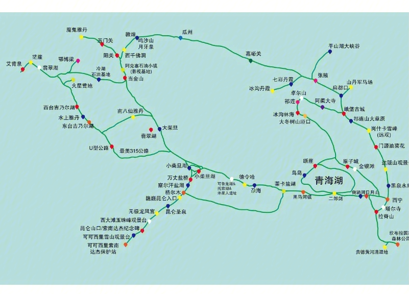 西北游最佳路线图图片