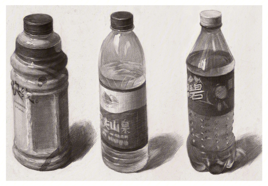 素描啤酒瓶的画法步骤图片