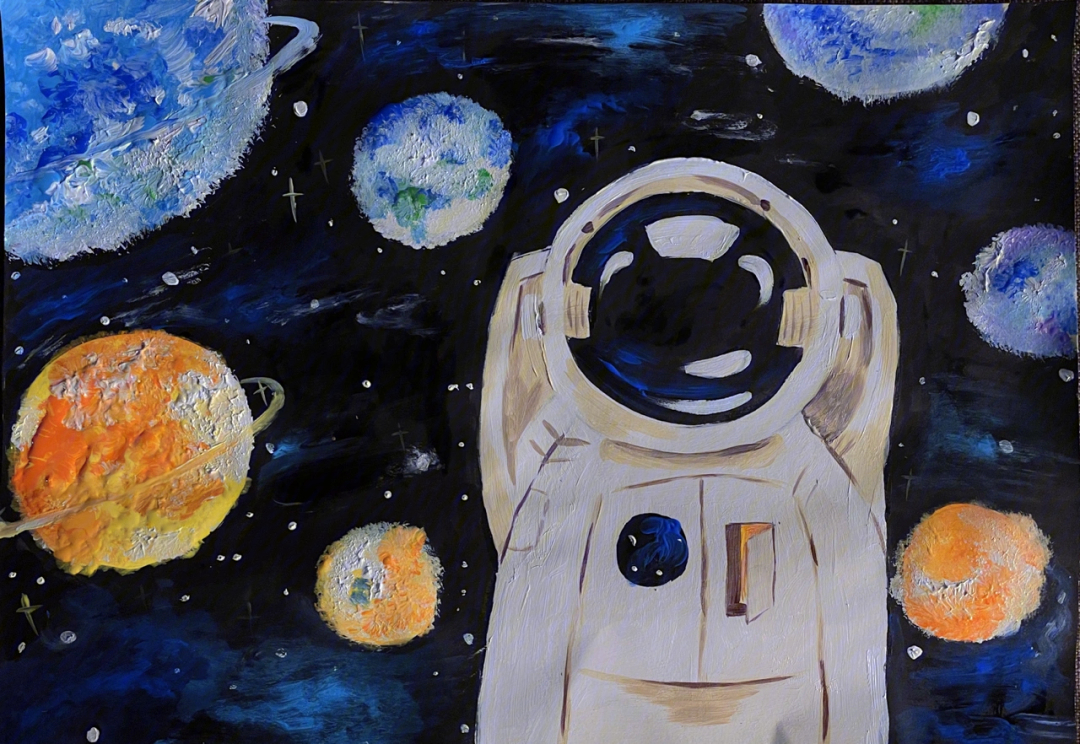 中国宇航员绘画作品图片