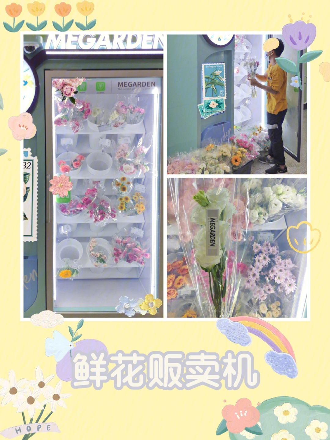 无人花店地铁站鲜花贩卖机