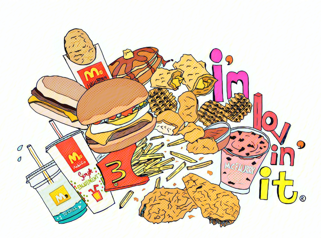 麦当劳的画法图片
