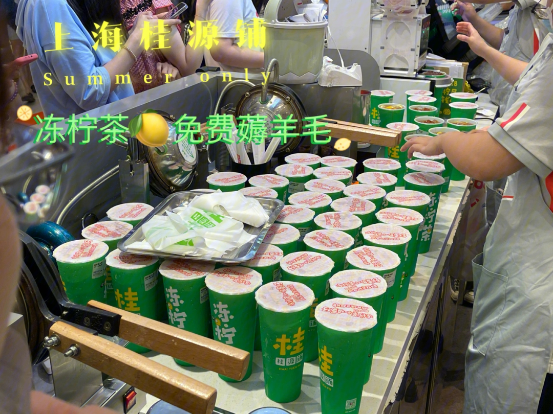 薅羊毛今天的桂源铺上海免费冻柠茶