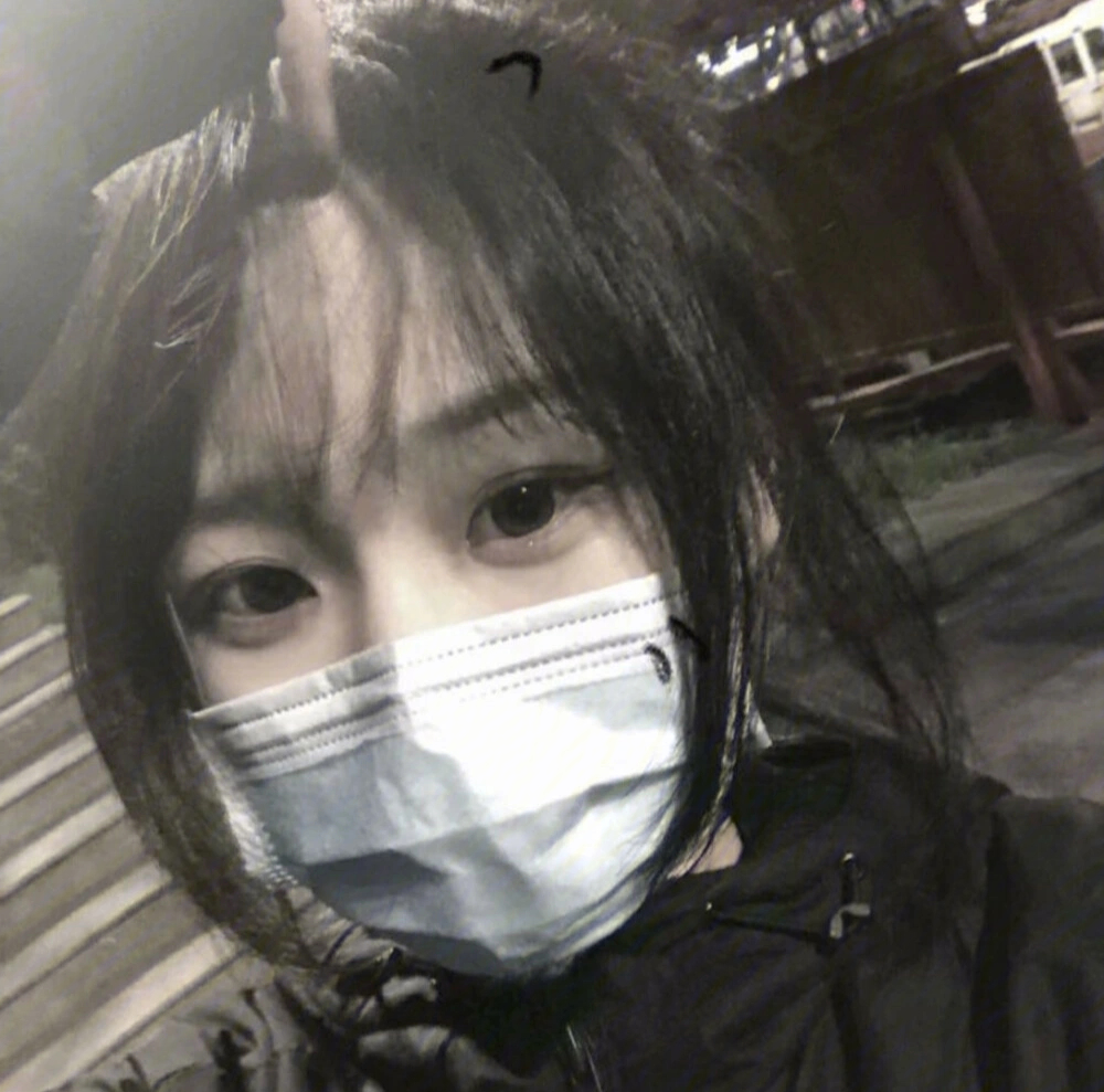 高清无水印口罩头像女