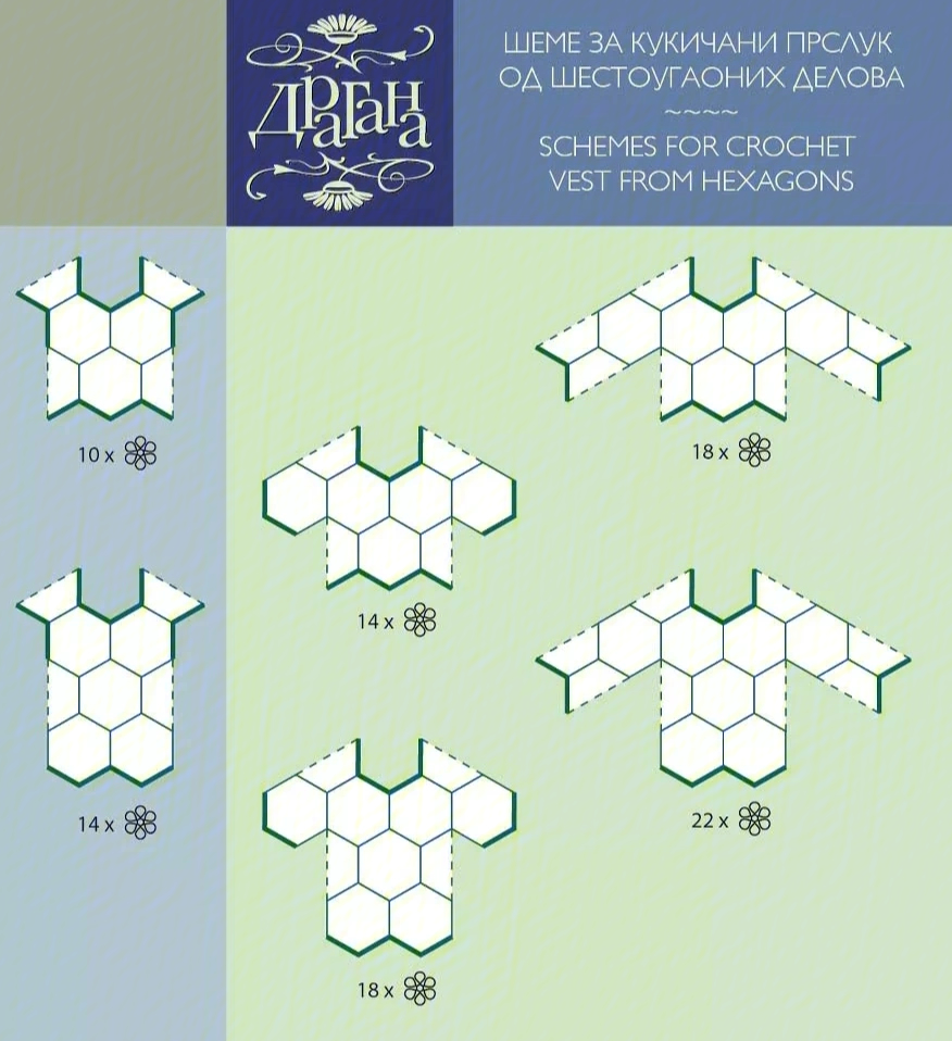 六边形花片拼接